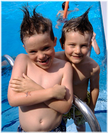 Campers swim every day at Hill House Day Camp